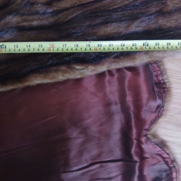 L.Bamberger & CO. Newark Elegant Brown Fur Mink Stole Wrap - Picture 15 of 16